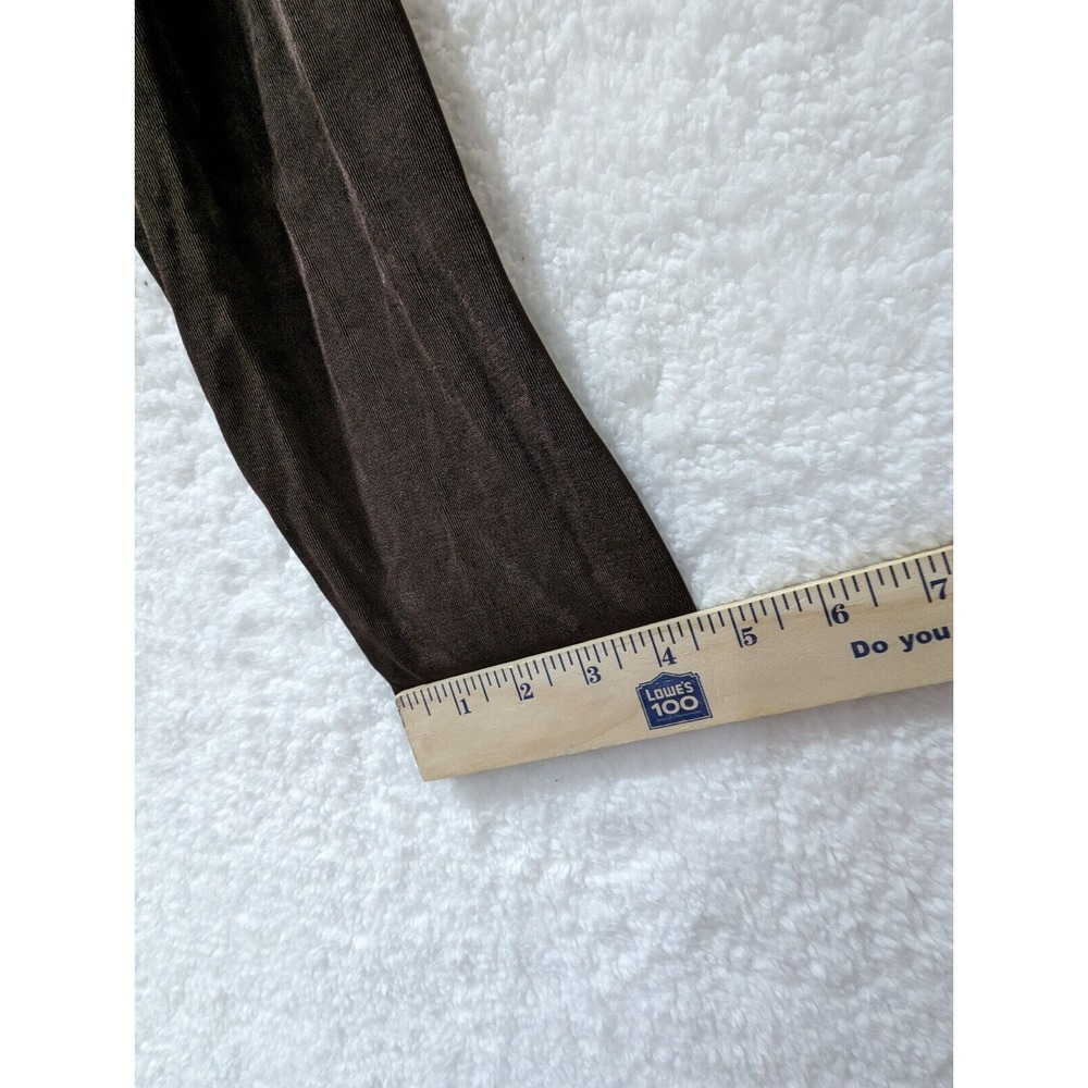 Vintage Citiknits Open Front Brown Stretch Knit Jacket Brown Long Sleeve USA L - Picture 11 of 11
